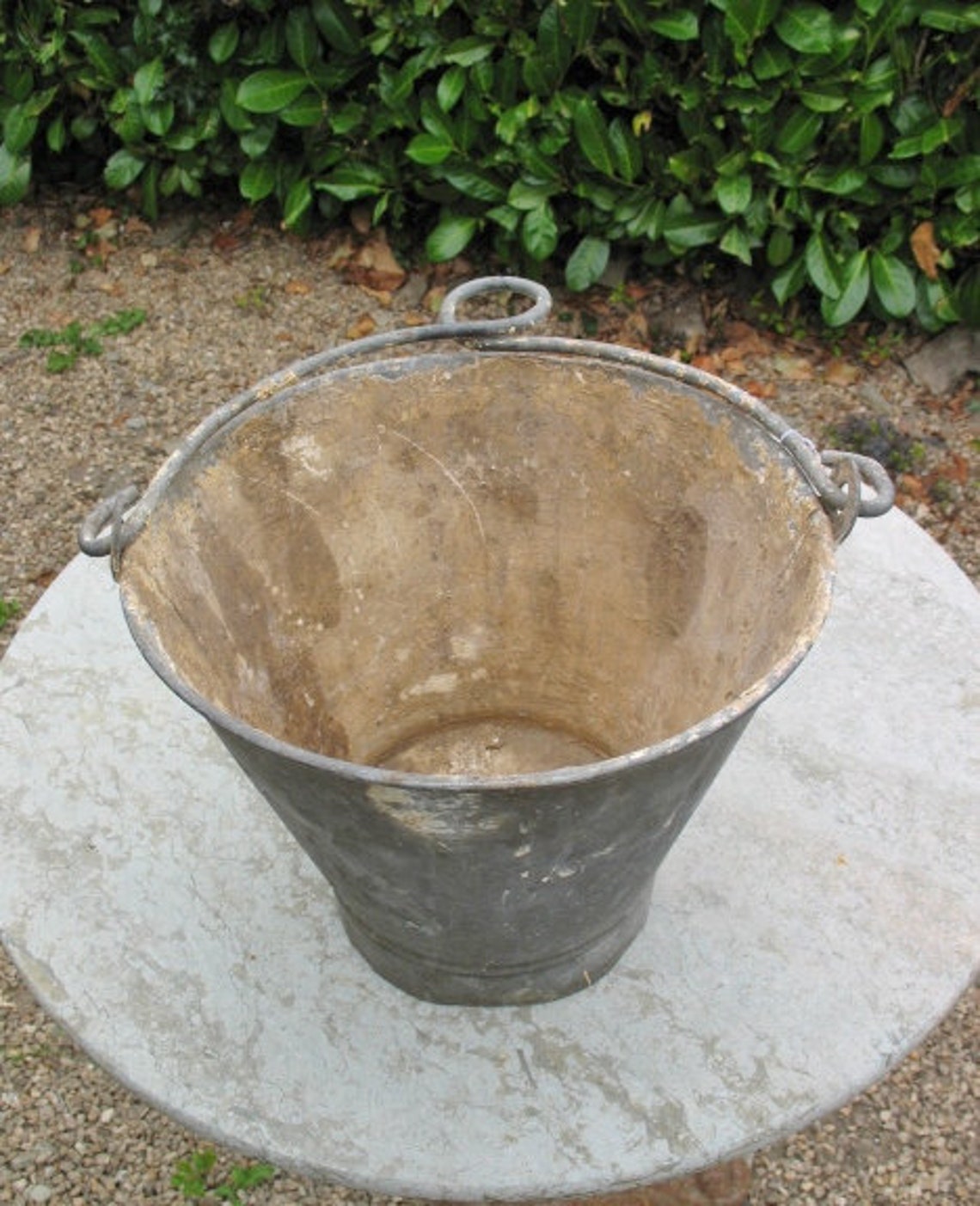 A Nice Old Vintage French Galvanized Metal Well Bucket With Etsy