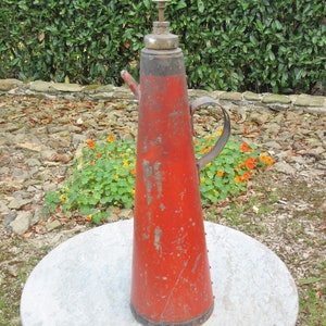 A Nice Old Rare Vintage French Fire Extinguisher Great  Garage / Man Cave Display Piece