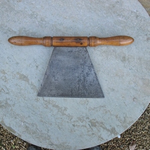 A Nice  Old Large French Two Handled Herb Chopper / Hachoir By Peugeot Freres Cleaned And Ready To Use