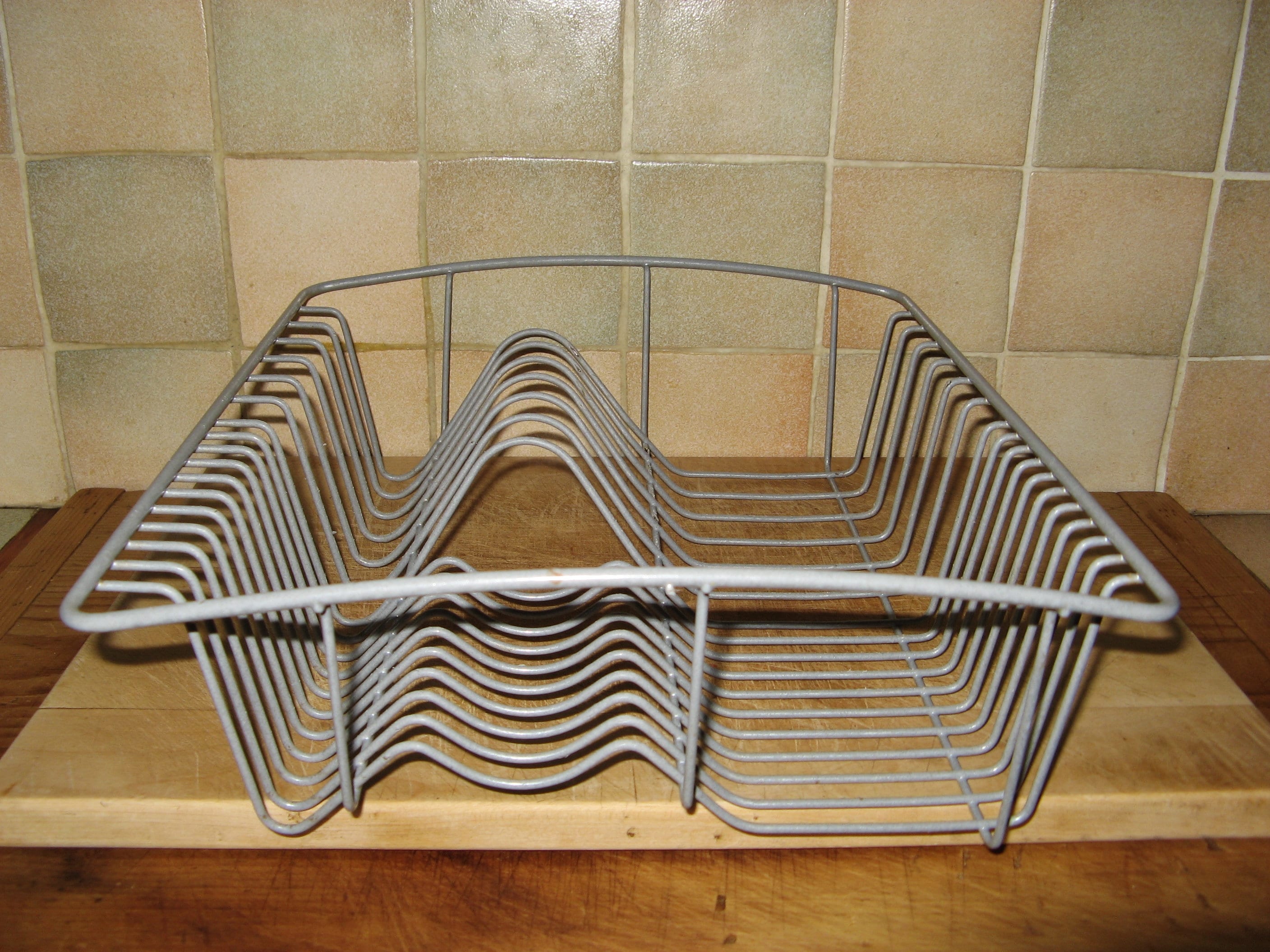 Vintage French Grey Vinyl Coated Metal/wire Dish Drying Rack Etsy