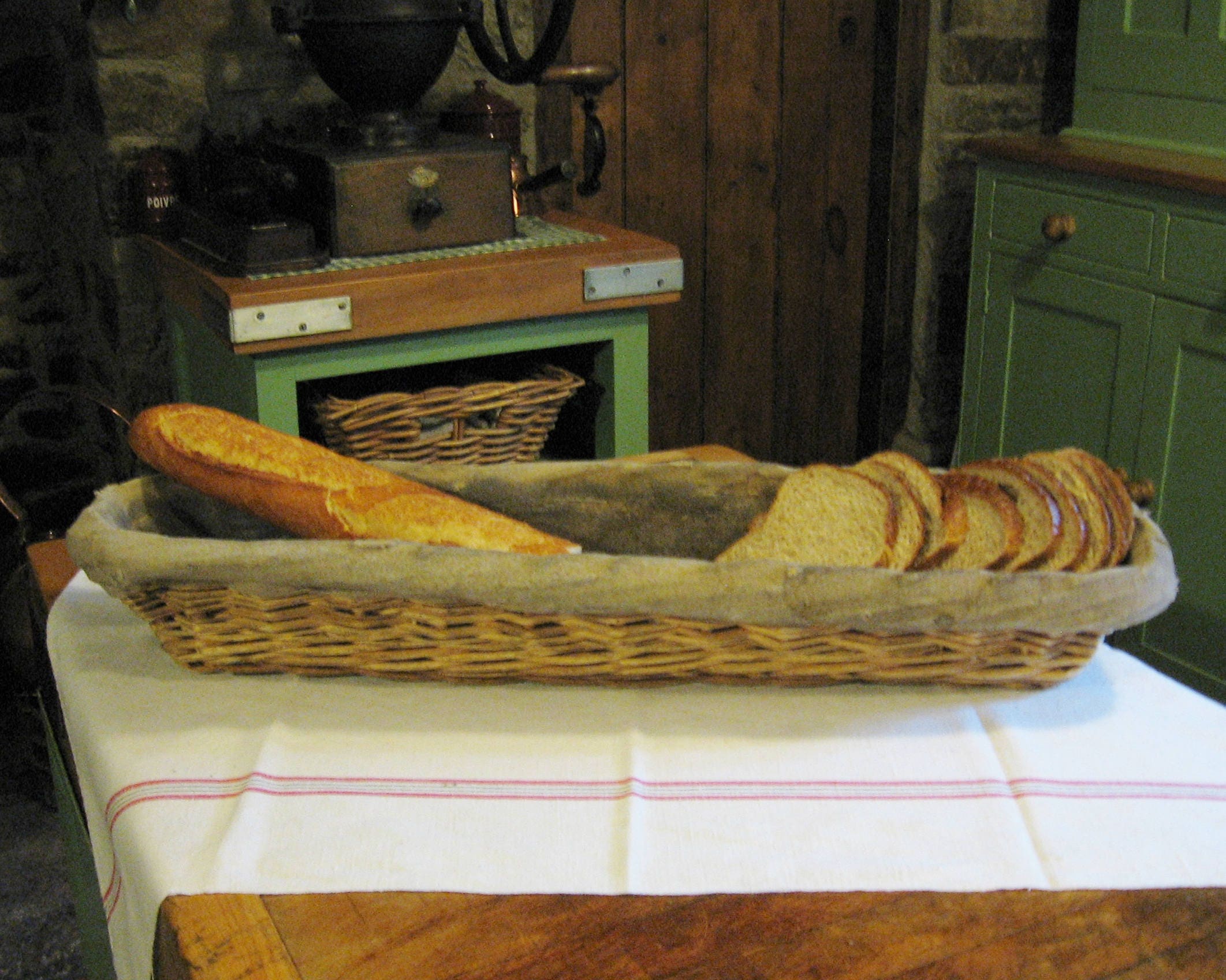 A Very Nice Original Français Bread Baguette Proving Basket Farmhouse Kitchen/Country Kitchen