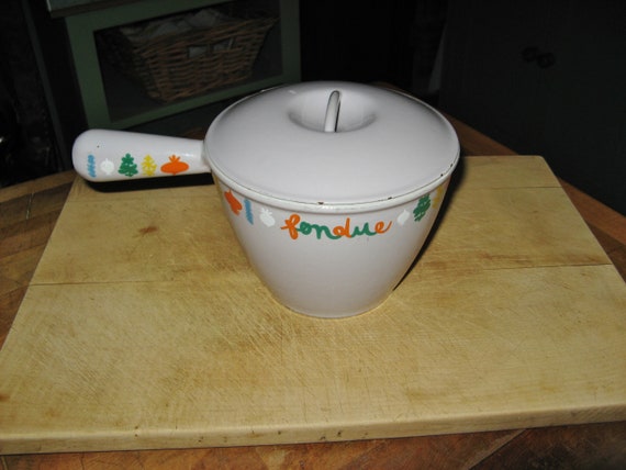 Caquelon à fondue en fonte émaillée Le Creuset DELF 1960s (Gebraucht