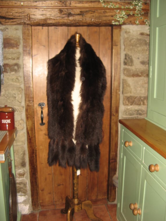 A Beautiful Vintage French  Very Long Mink Fur St… - image 1