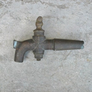 A Very Good Large Vintage French Bronze Barrel Tap