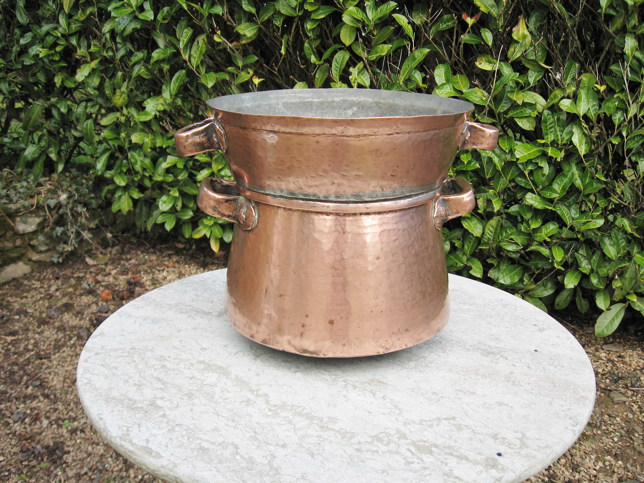 Vintage Handmade Copper Couldron/Pot de Cuisson et Steamer