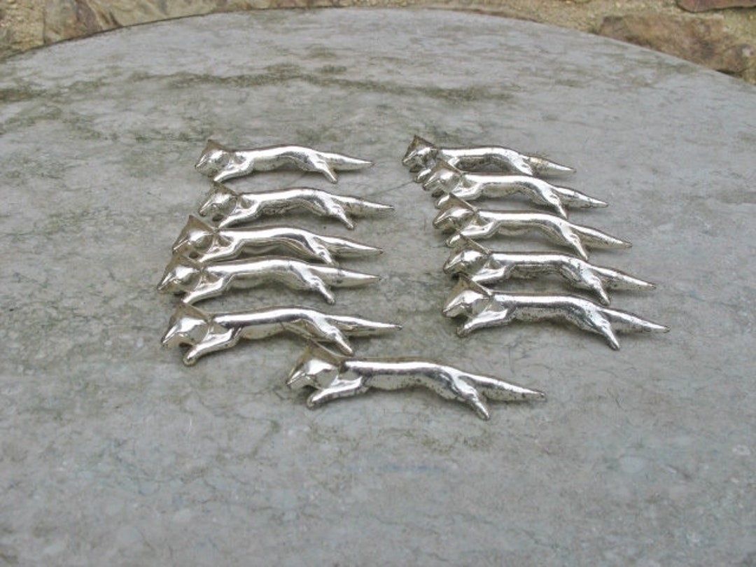 Eleven Vintage French Silver Plated Fox Knife Rests / Porte Couteaux - Etsy