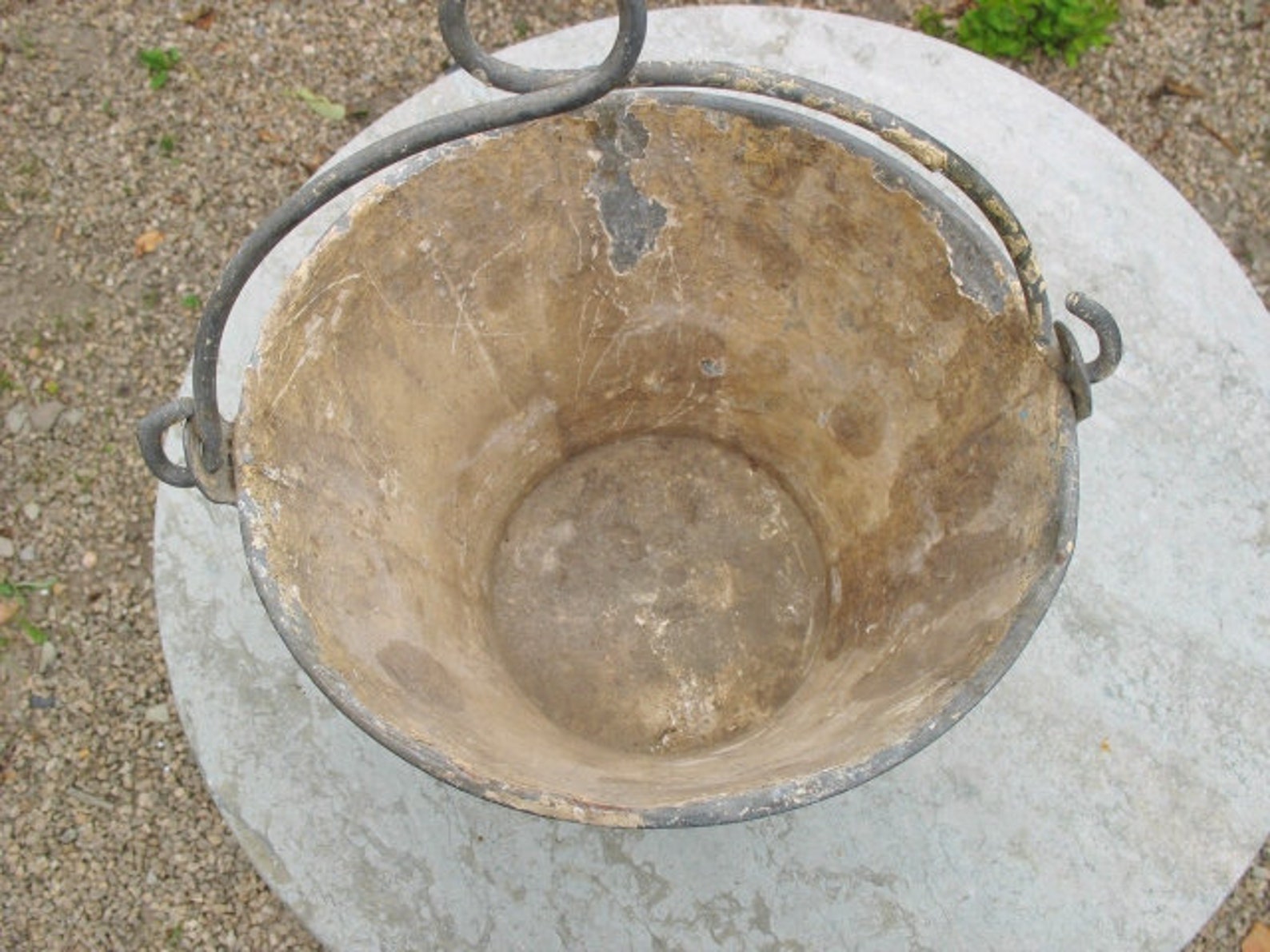 A Nice Old Vintage French Galvanized Metal Well Bucket With Etsy