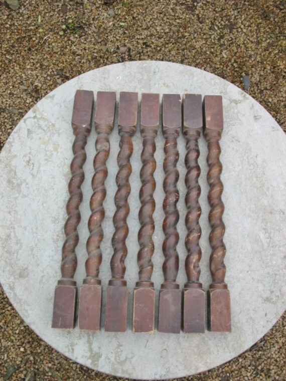 Sept Bonnes Français Millésimes Re-Réclamées Bois Tourné Orge Sucre Twist Colonnes/Broches