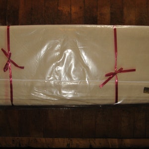 Pair of Vintage French Pure Cotton Sheets ~ 1 x Satin Stitch Edge ~ 1 x Plain ~ 310 cm x 240 cm