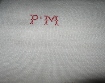 Vintage French Homespun Linen / Chanvre Sheet ~ 19 century