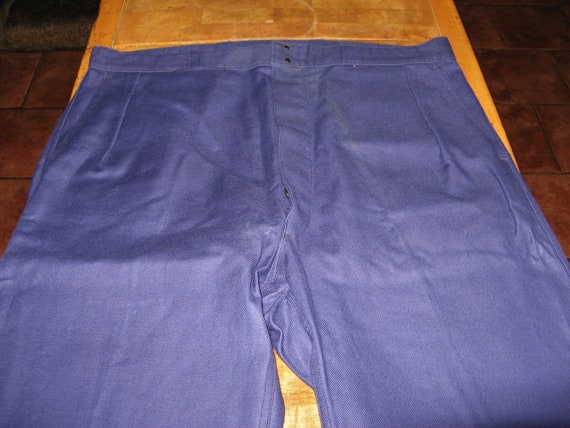 Vintage French Dark Blue Work Wear/Trousers ~ Siz… - image 4