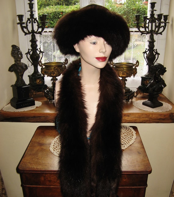 A Beautiful Vintage French Double Mink Fur Stole/… - image 2