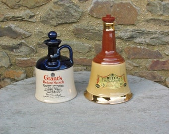 Two Nice Vintage Whisky Jars One Bells Whisky One Grants Whisky