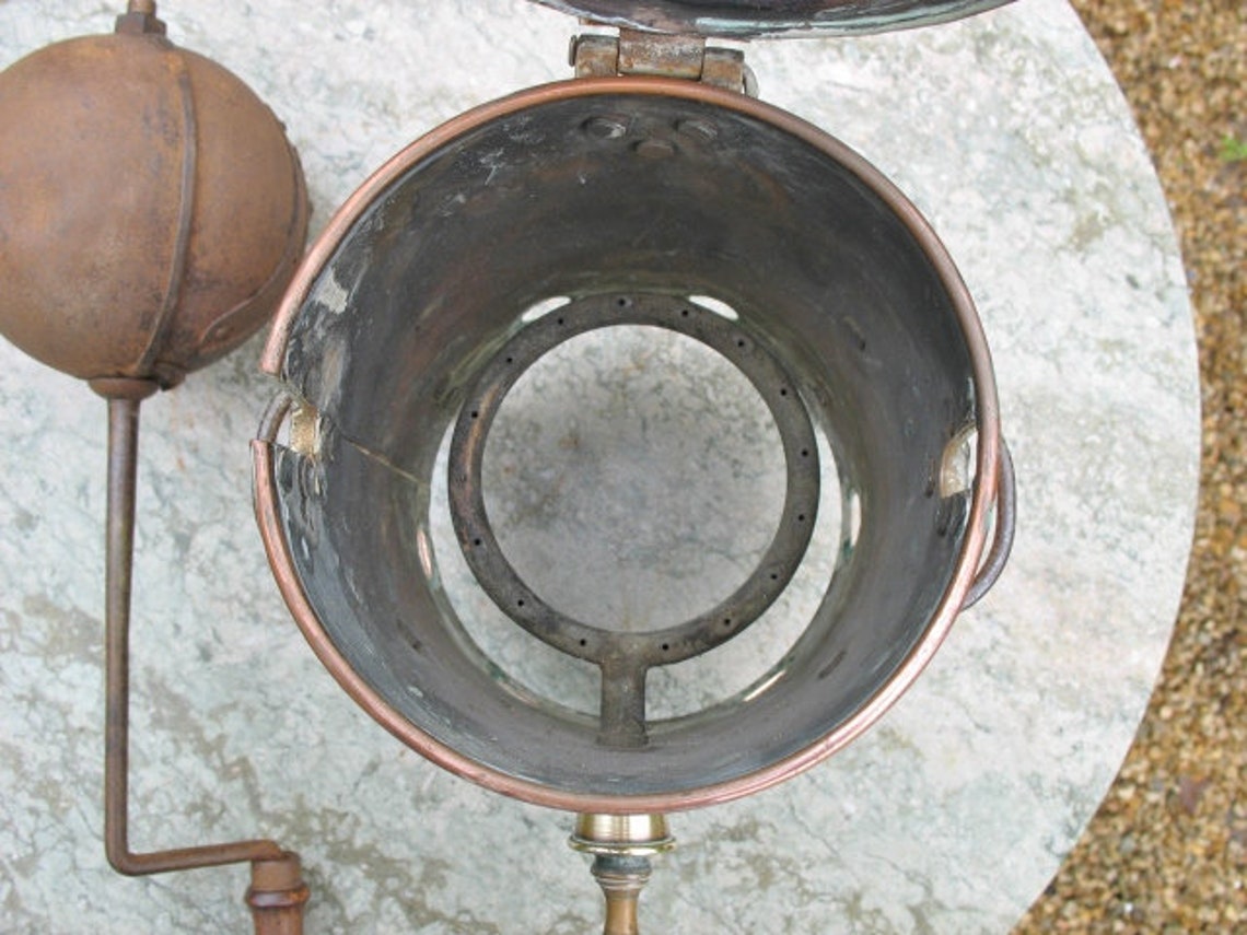 Un muy raro pequeño de cobre chimenea superior de pie libre | Etsy