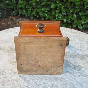 A Very Nice French Wooden Coffee Grinder By Peugeot Freres Good Working Order Great In Country / Farmhouse Kitchen image 7