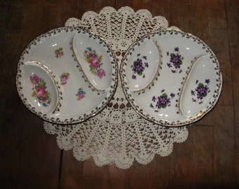 2 x Beautiful Vintage French  "Haviland Limoges" Asparagus Plates ~ Mid 20th Century