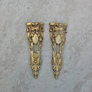 A  Good Pair Of Vintage French Bronze Ormolu Furniture Garniture Mounts Decorations