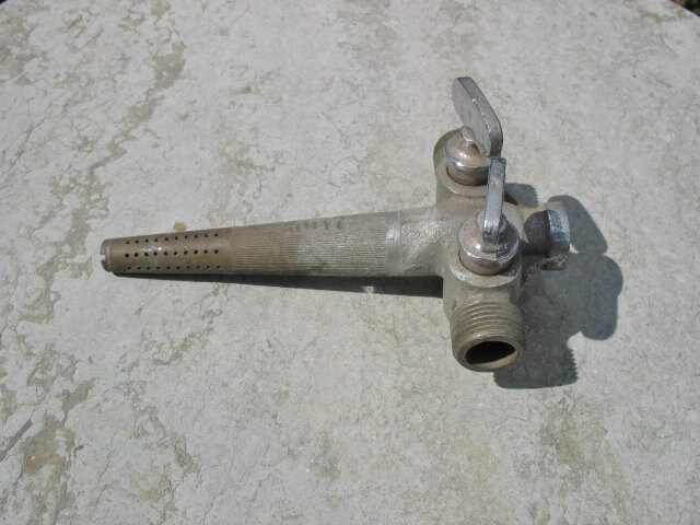 A Nice Old Large Vintage Chrome On Brass Double Head Beer Barrel/Keg Wine Tap/ Water Tap Stamped Wp 