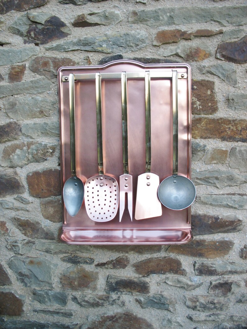 A Very Nice French Copper Kitchen Utensil Holder With Copper Etsy
