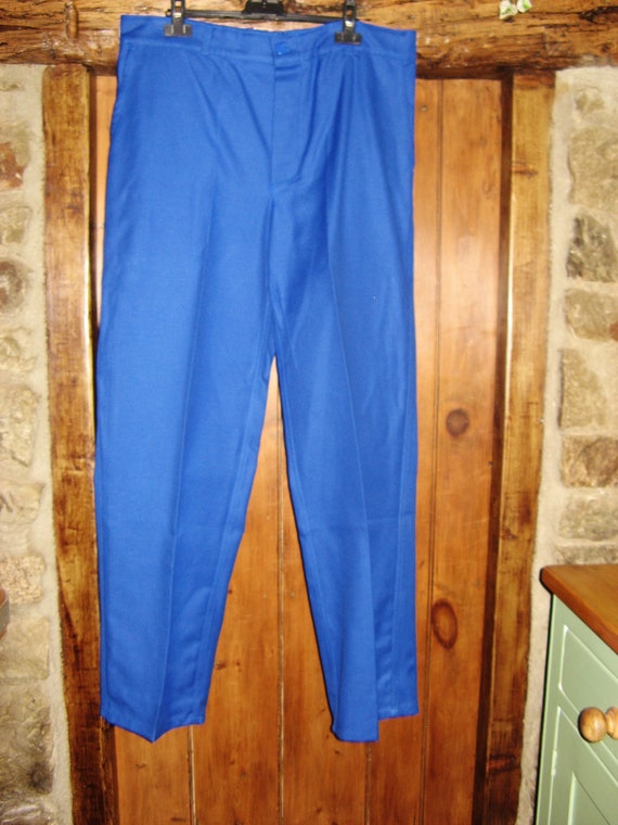 Vintage French Blue Work Wear/Trousers ~ Sanfor -… - image 2