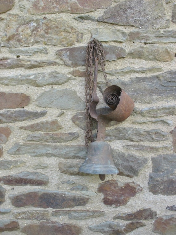 A Nice Large Vintage Français Bronze Chateau Door Bell/Gate Shop Par Dubois Robert Au Puy 1790 - 183
