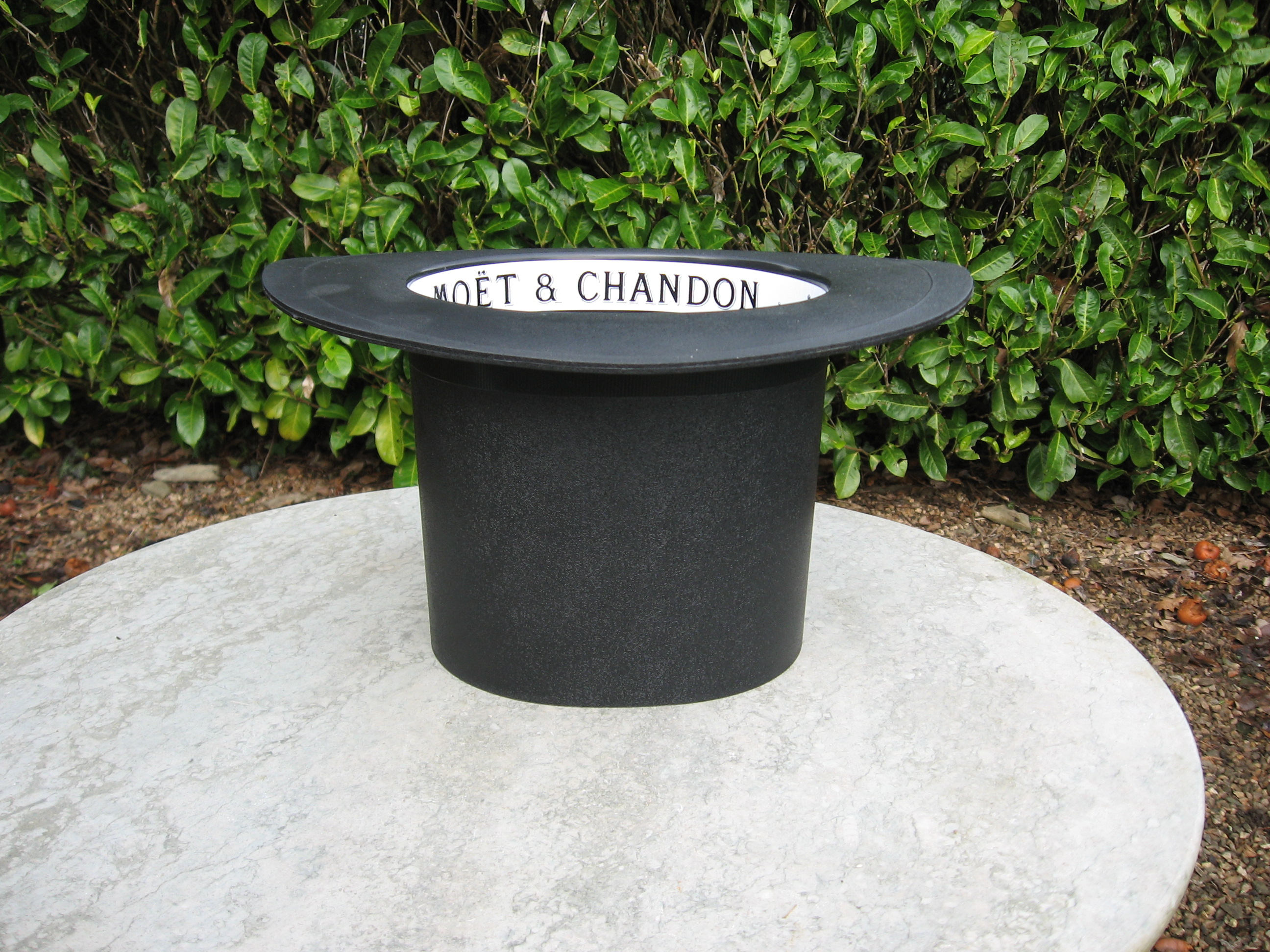 Un Joli Français Hard Plastic Top Hat Champagne Ice Bucket Moet & Chandon