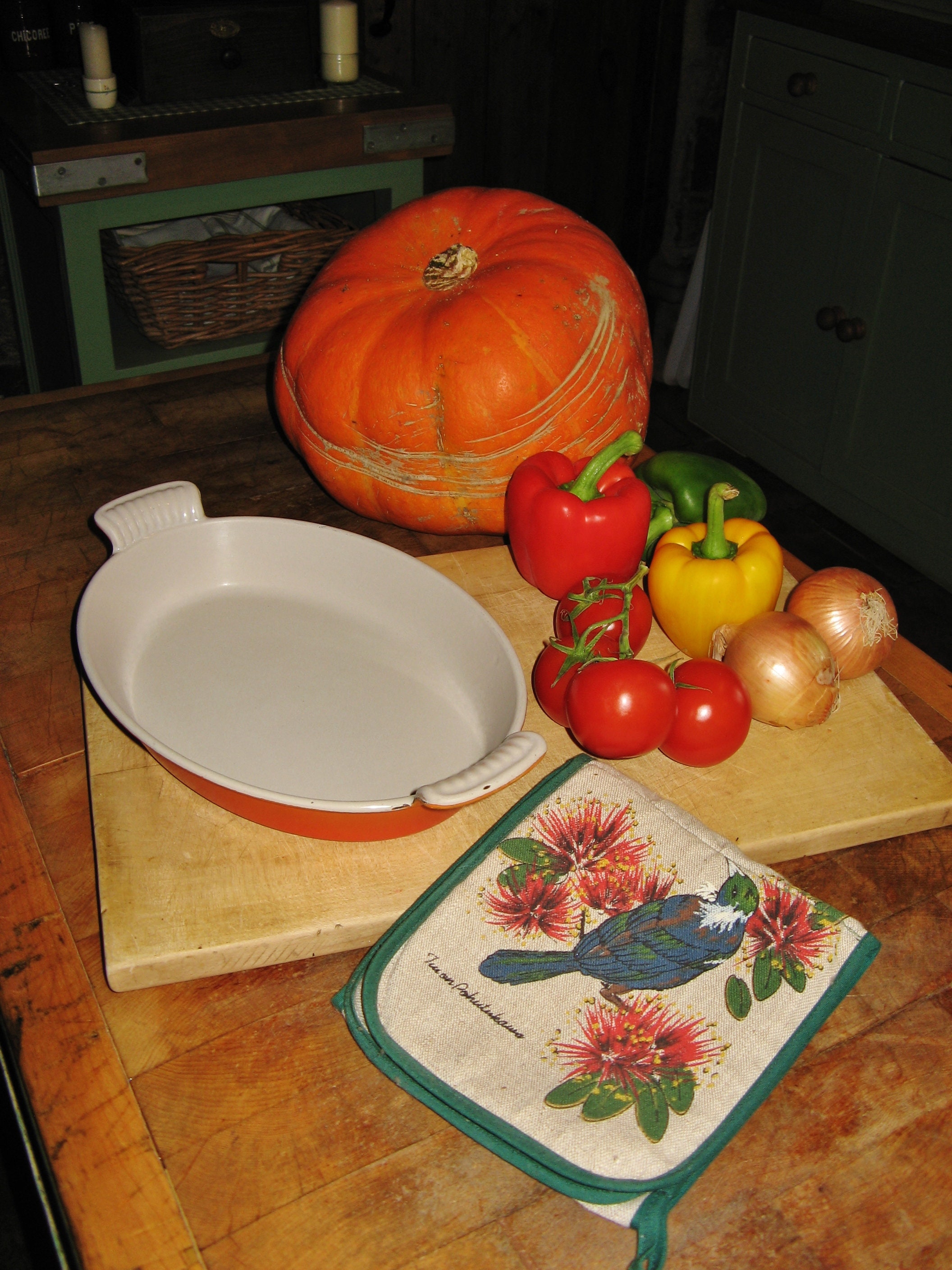 Vintage Français Le Creuset Grand Plat Gratin Ovale en Orange ~ Taille 28 1970, S
