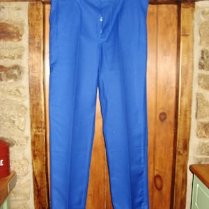 Vintage French Blue Work Wear/Trousers Sanfor Le Vetement De Travail De Quality Size T46 36/32 100% Cotton Unworn Deadstock image 2