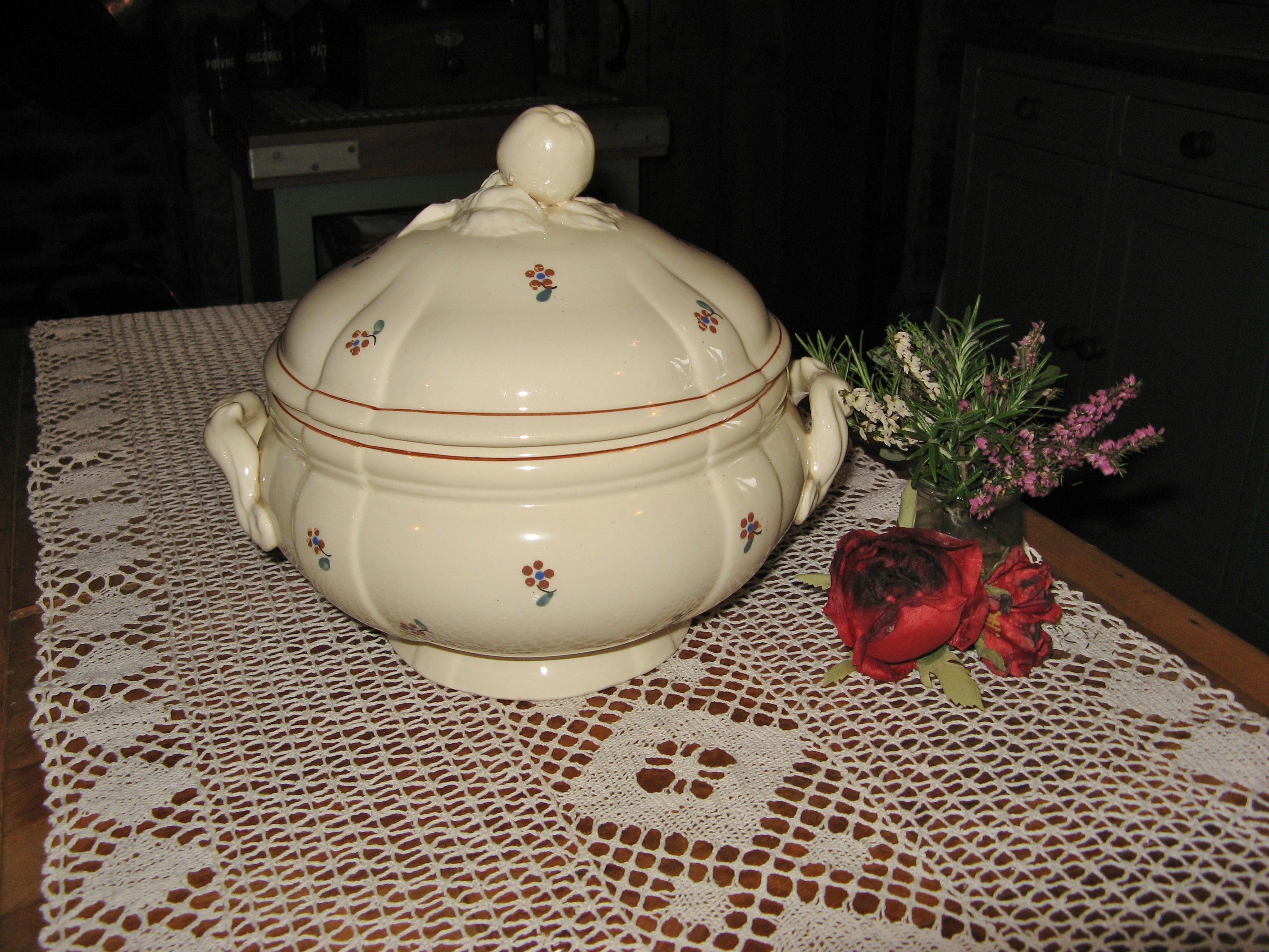 A Beautiful Vintage French Digoin Sarreguemines Large - Etsy