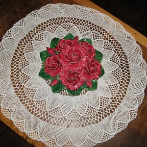 Antique French Majolica/Porcelain/ Ceramic/Gravestone  Hand Made Flower Ornament ~ Grave Decoration Funerary Mourning Ornament ~ 1900&#39;s