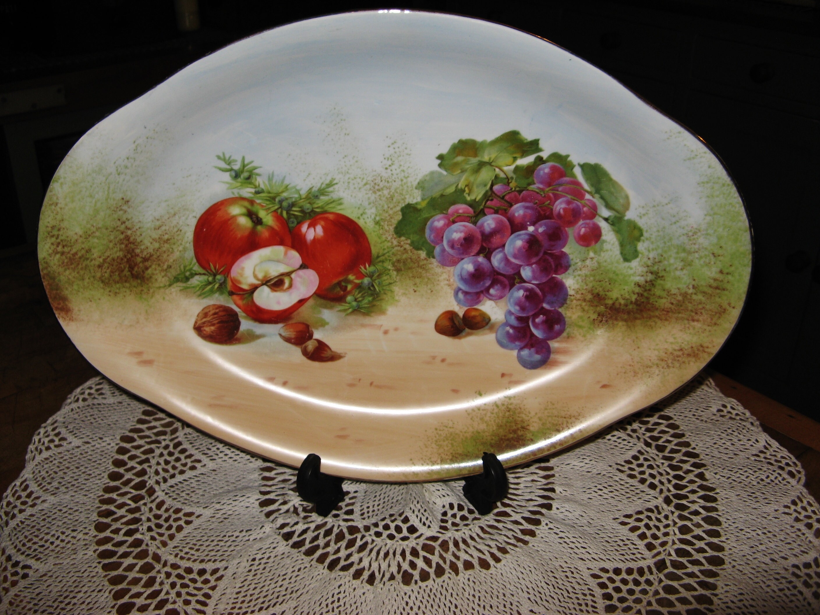 WE】LIMOGES リモージュ France 手付きオーバルボウル