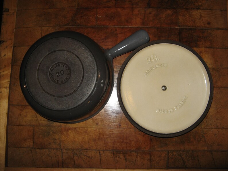 PanSaucepan ~ 20cm ~ Le Belle Epoque Grey Caviar Collection ~ 1960/'s Le Creuset A Fabulous Rare Vintage Cousances