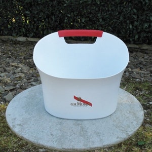 A Superb Very Nice French Magnum Champagne Ice Bucket White And Red For (  Mumm Champagne )
