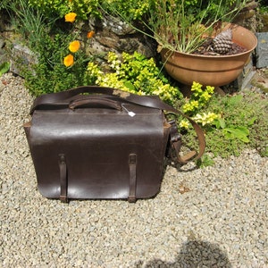 Vintage French SNCF Large Leather Railway / Tool Bag / Work Bag / Messenger Bag/  Satchel/ Man Bag / Ancienne Sacoche Sncf En Cuir