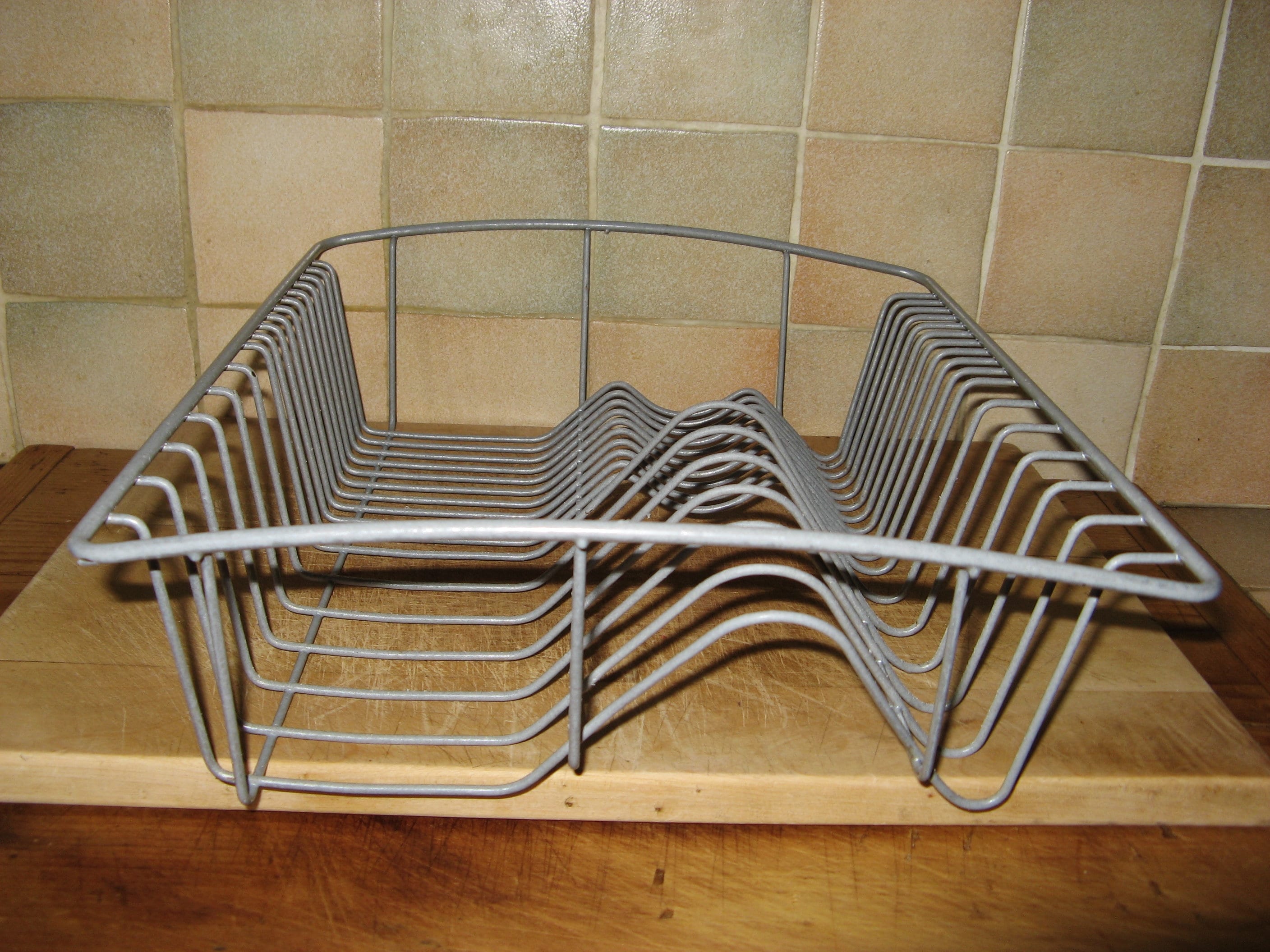 Vintage French Grey Vinyl Coated Metal/wire Dish Drying Rack Etsy