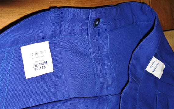 Vintage French Blue Work Wear/Trousers ~ Fabrique… - image 4