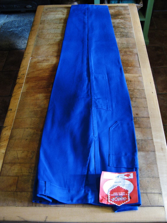 Vintage French Blue Work Wear/Trousers ~ Sanfor -… - image 3