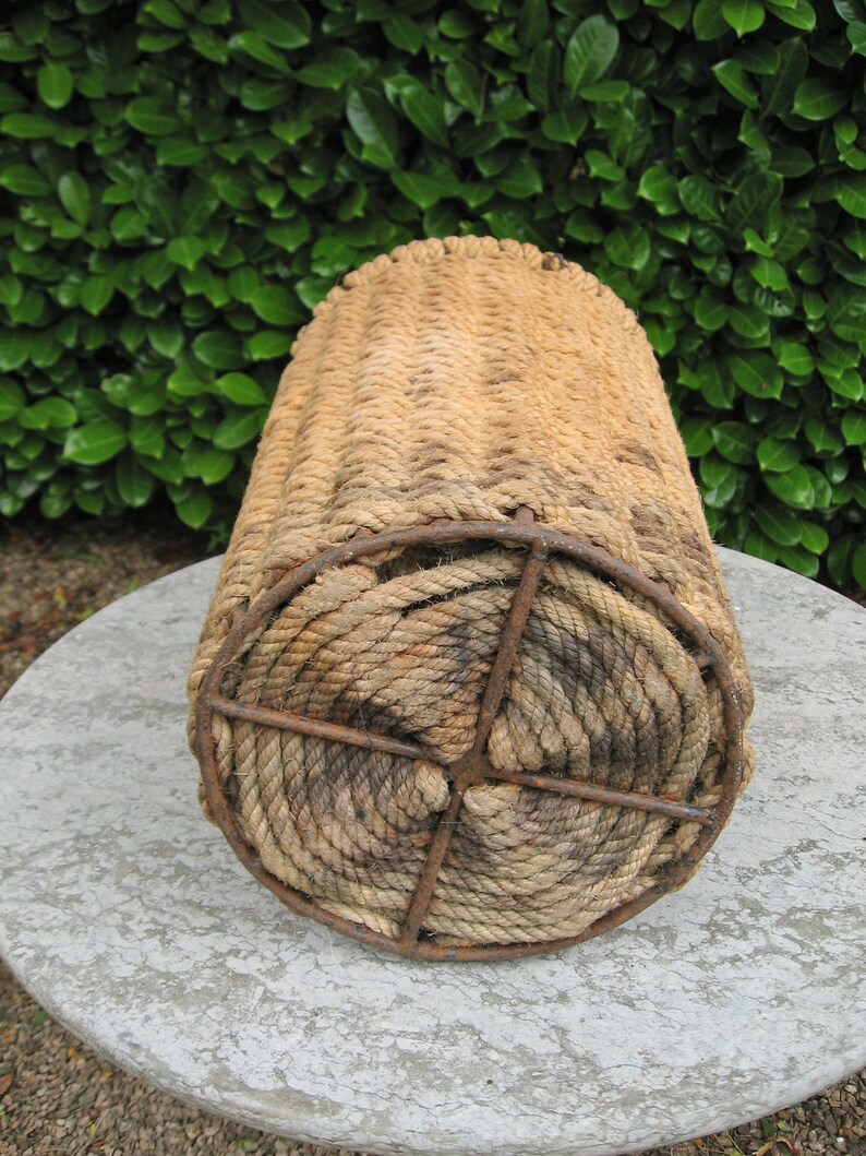 A Very Rare Old French Rope Covered Green Glass Bonbonne Bottle ...