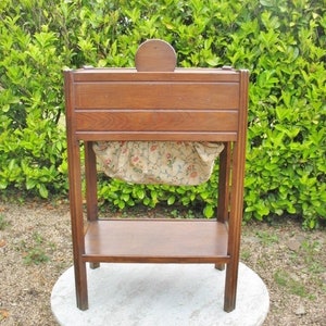A Very Nice French Art Deco Style Wooden Sewing / Needlework Storage Box