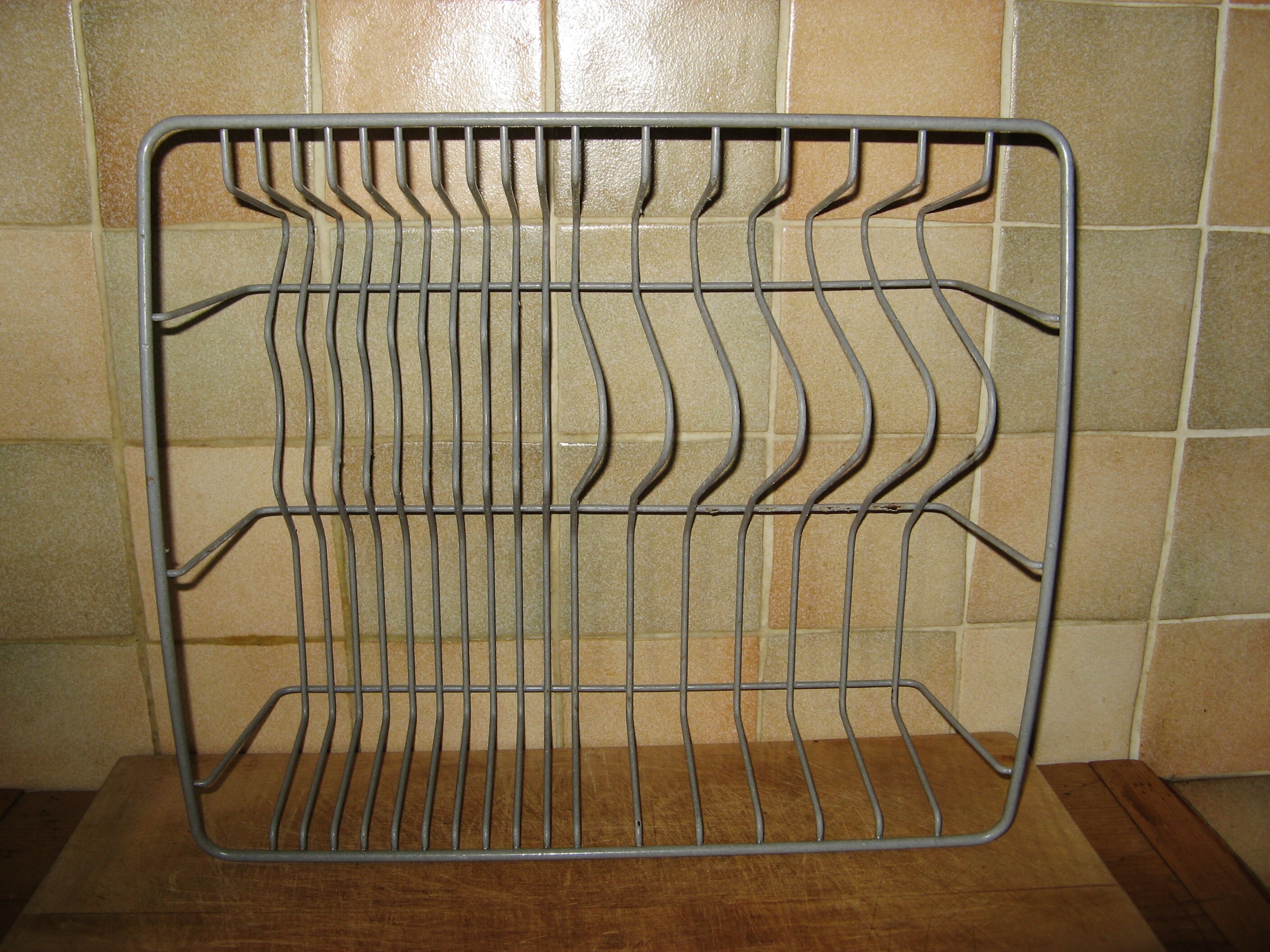 Estante para secar platos de metal/alambre recubierto de vinilo
