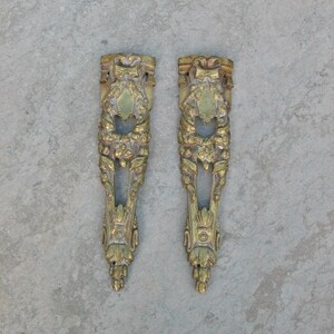 A  Good Pair Of Vintage French Bronze Ormolu Furniture Garniture Mounts Decorations