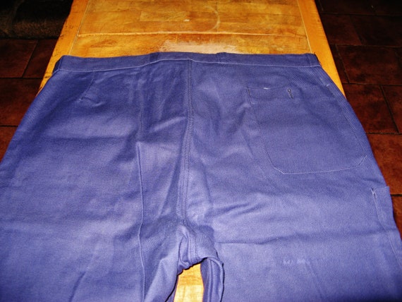 Vintage French Dark Blue Work Wear/Trousers ~ Siz… - image 5