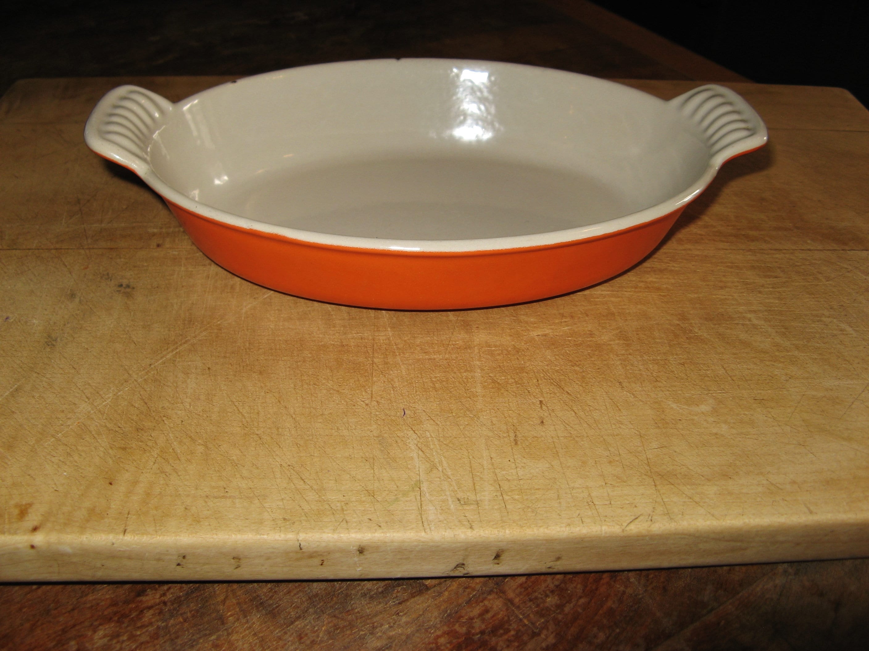 Rare Rachel Ray Orange Oval Enamel Coated Cast Iron Dutch Oven