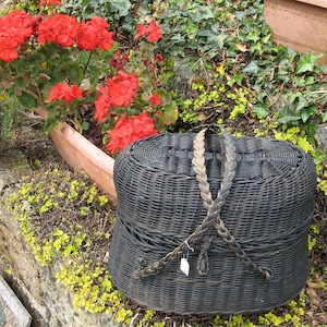 An Antique  French Wicker Basket/ Egg Basket/ Farmers Market Basket ~ Circa 1800&#39;s