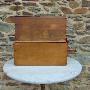 A Vintage Rustic  French large Pine Wood Box Flour Sifter Sieve