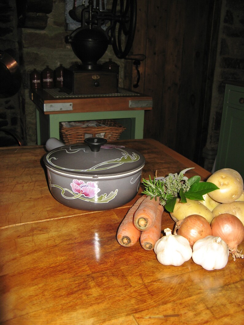 PanSaucepan ~ 20cm ~ Le Belle Epoque Grey Caviar Collection ~ 1960/'s Le Creuset A Fabulous Rare Vintage Cousances