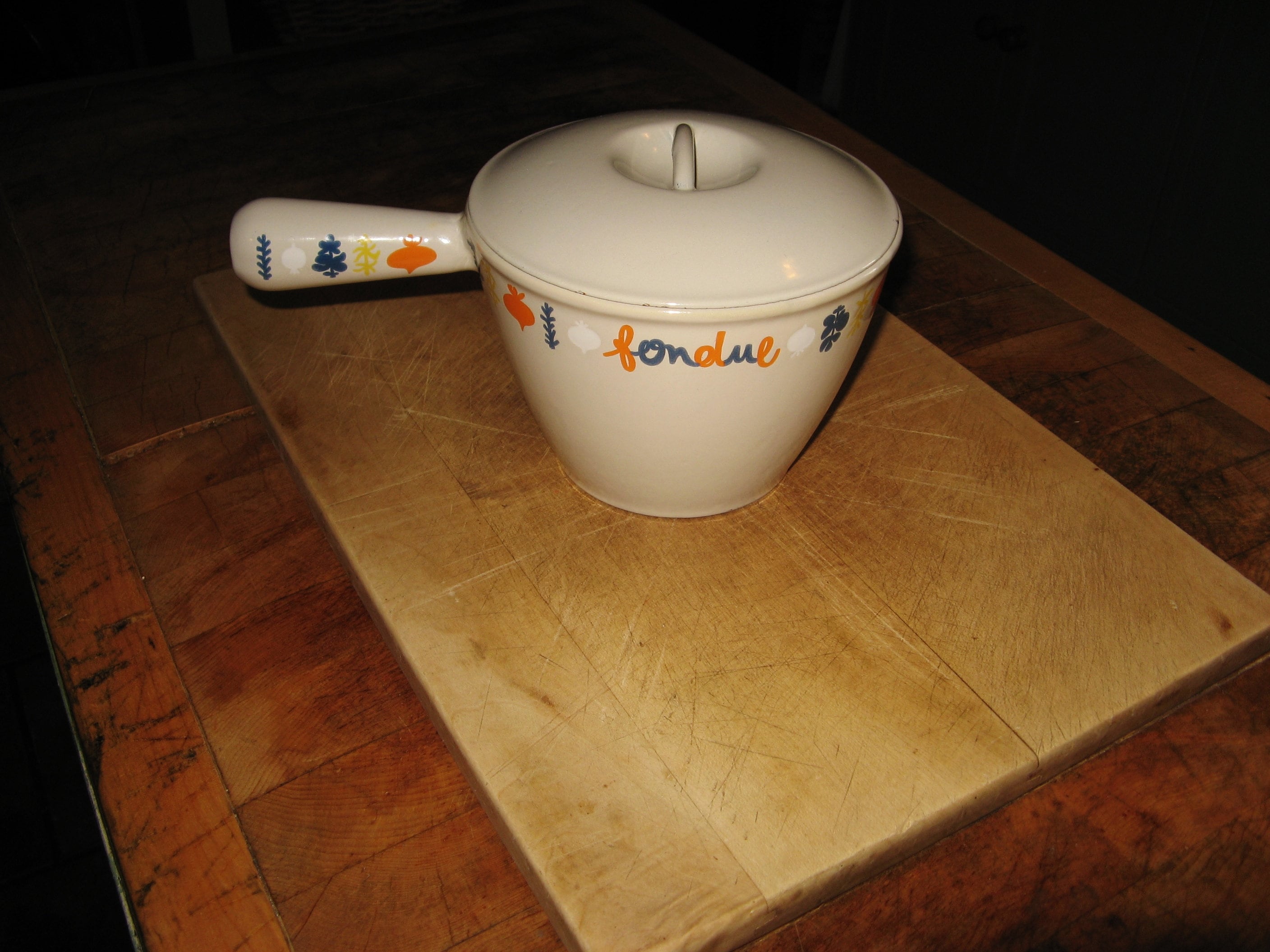 Pot Français à Fondue en Fonte Émaillée Grise Le Creuset Le Creuset