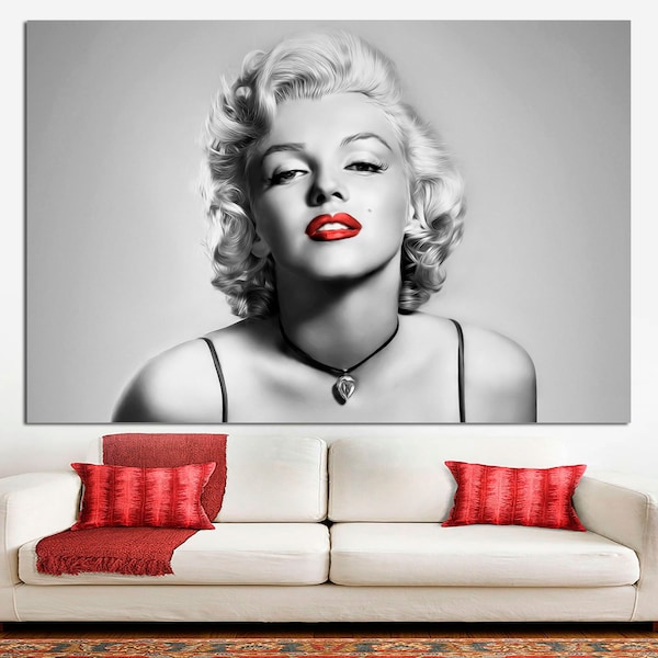 Marilyn Monroe Canvas Print, Modern Wall Art, Home Decor People Paint interior decoration, Marilyn Monroe wall art, Marilyn Monroe art decor