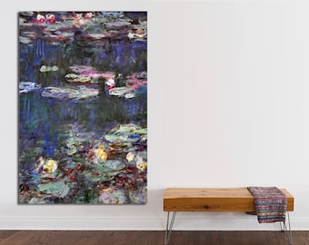 Claude Monet, water lilies, impressionism, waterlilies, monet canvas, monet print, waterlilies canvas, monet poster, wall decor, canvas art.