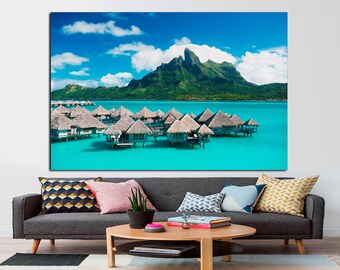 Bora Bora Landscape Art Print Home Decor Wall Art Poster D